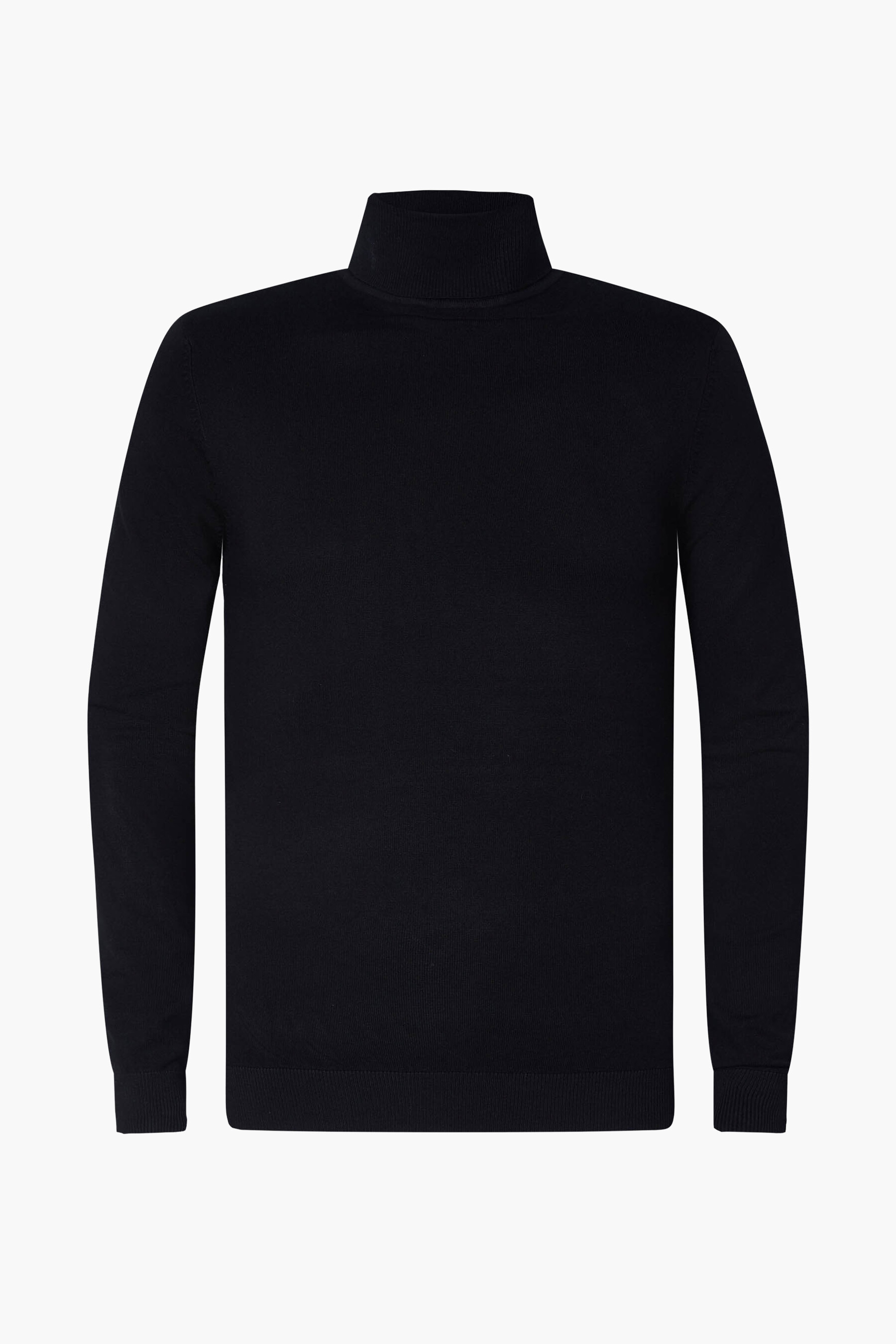 Pull noir col roulé sale